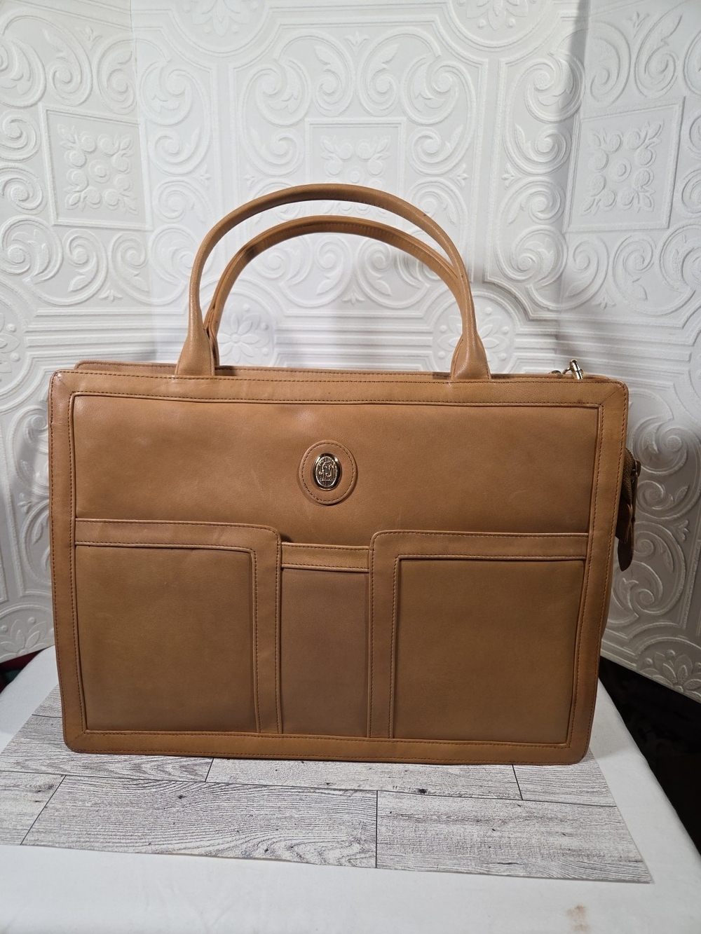 Vintage 1990s FS Orginal Tan Leather Purse